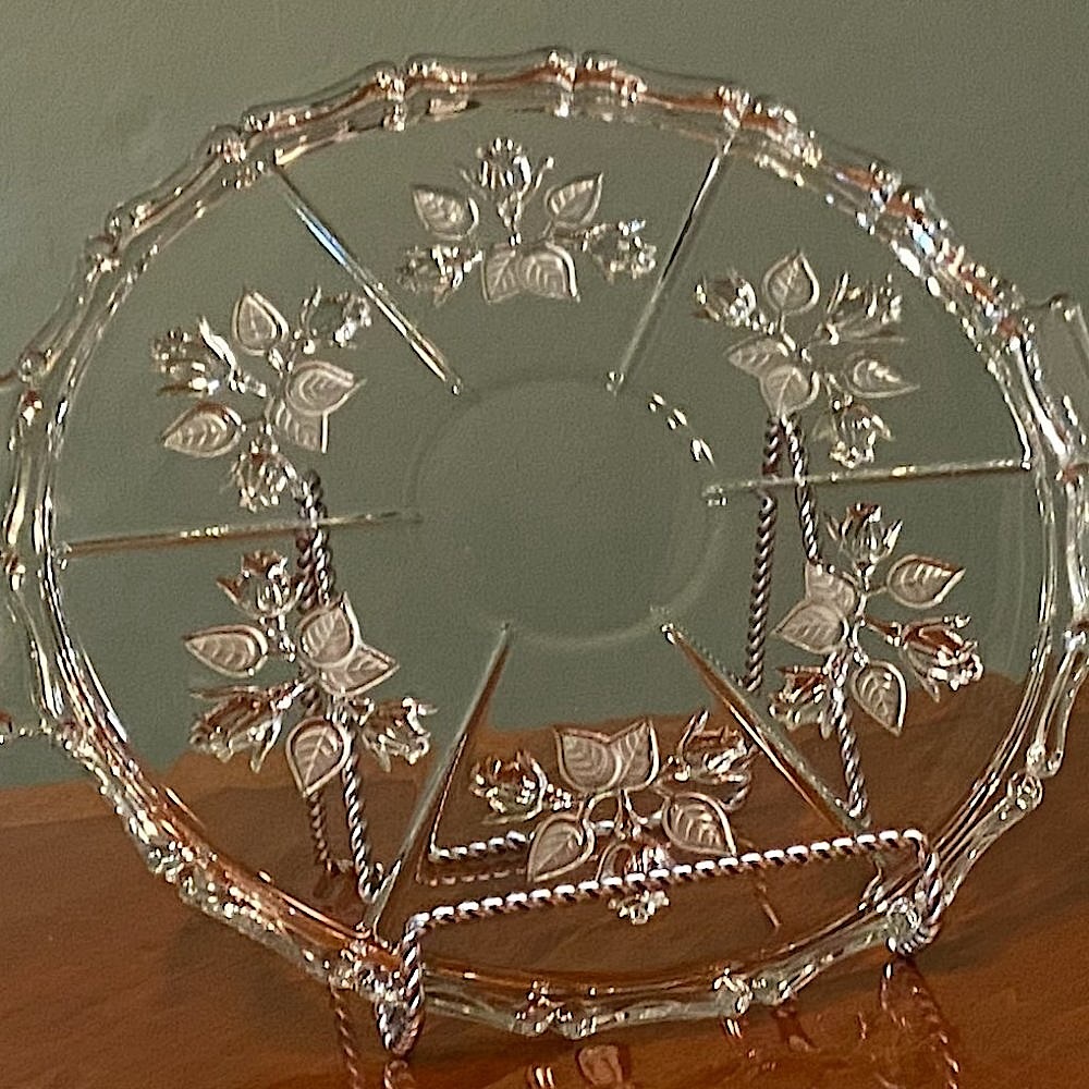 Mikasa Clear Glass Serving Tray, Like New